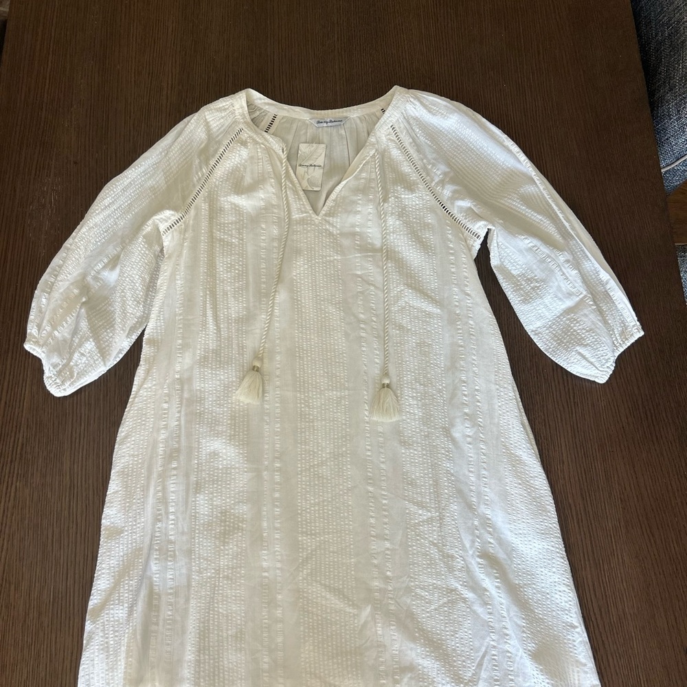 Tommy Bahama Cream Long Sleeve Dress